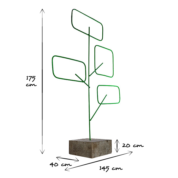 Sculpture métal arbre "Le Persistant" dimensions