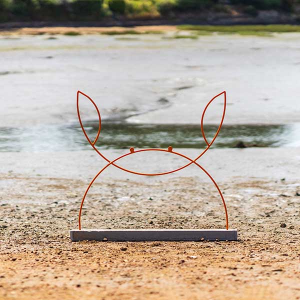 Sculpture métal crabe "Les Pinces" intégration