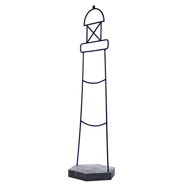 Sculpture métal phare "L'Eclaireur" coté