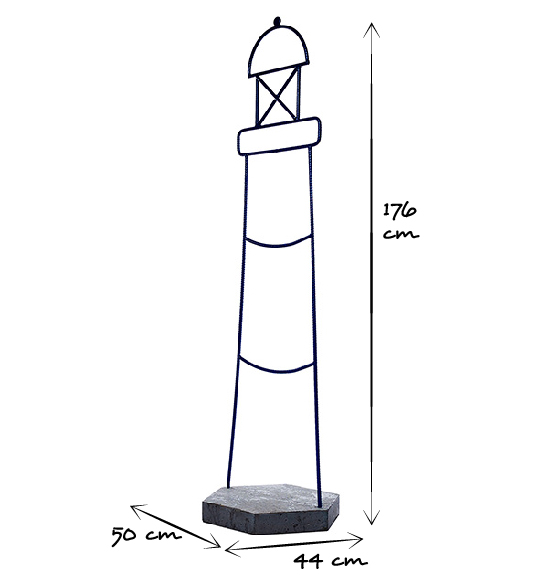 Sculpture métal phare "L'Eclaireur" dimensions